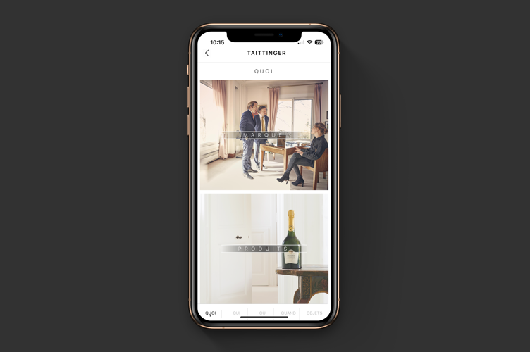 Taittinger - Menu secondaire