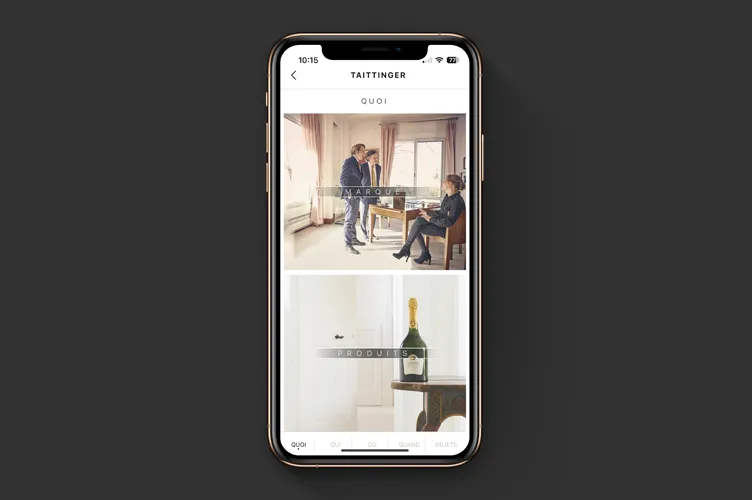 Taittinger - Menu secondaire